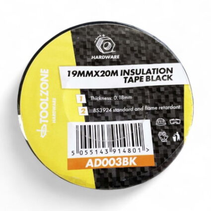 TZ BLACK PVC INSULATION TAPE 19MM X 20M