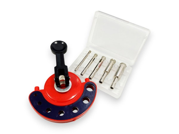 TZ 6PC DIA. HOLE SAWS C/W GUIDE JIG SET