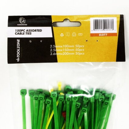 TOOLZONE 150PC ASSORTED CABLE TIES