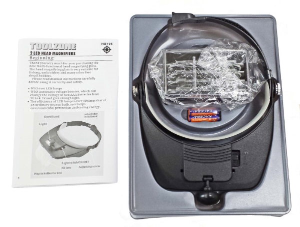 TOOLZONE HEAD MAGNIFIER 2 LEDS - Image 2