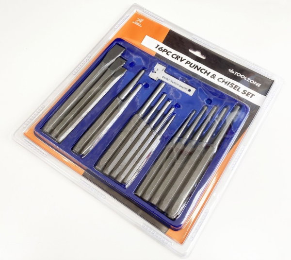 T/ZONE 16PC CRV PUNCH AND CHISEL SET