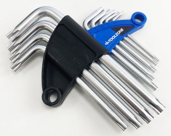 TOOLZONE 9PC SHORT STAR KEYS T10 TO T50 - Image 3