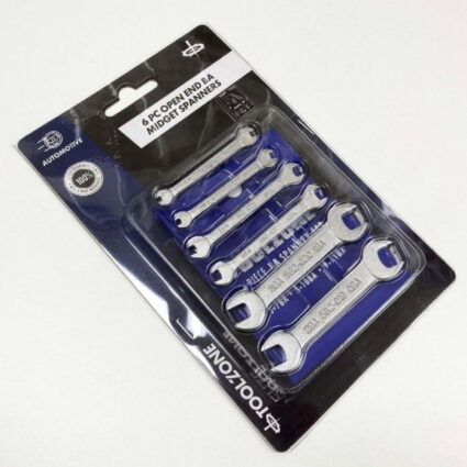 T/ZONE 6PC BA MIDGET SPANNERS OPEN ENDED